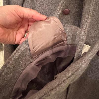 Three Vintage Grey Wool Coats, Girls Sizes 4, 6 & 14