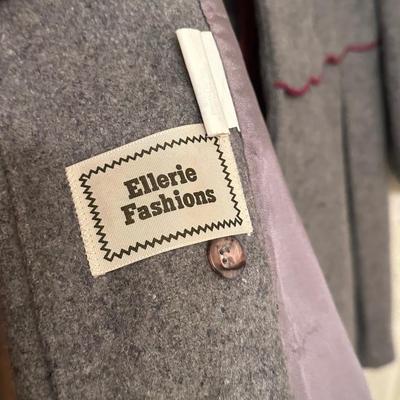 Three Vintage Grey Wool Coats, Girls Sizes 4, 6 & 14
