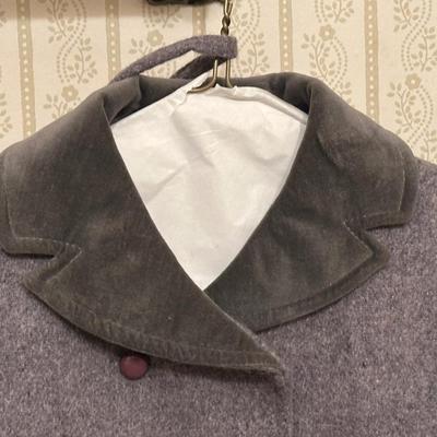 Three Vintage Grey Wool Coats, Girls Sizes 4, 6 & 14