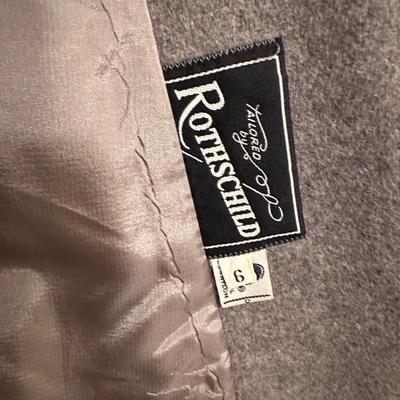 Three Vintage Grey Wool Coats, Girls Sizes 4, 6 & 14