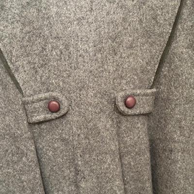 Three Vintage Grey Wool Coats, Girls Sizes 4, 6 & 14