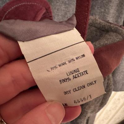 Three Vintage Grey Wool Coats, Girls Sizes 4, 6 & 14