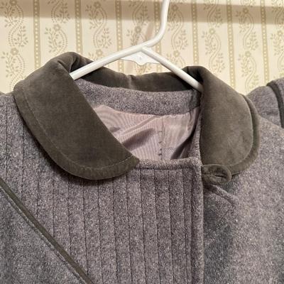 Three Vintage Grey Wool Coats, Girls Sizes 4, 6 & 14