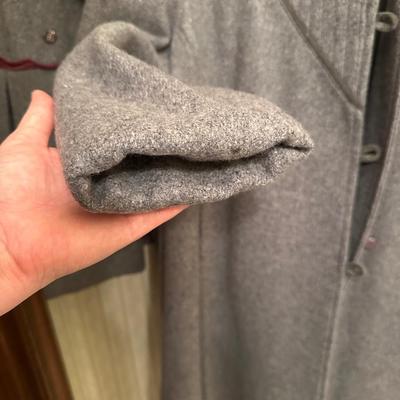 Three Vintage Grey Wool Coats, Girls Sizes 4, 6 & 14