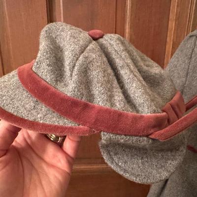 Three Vintage Grey Wool Coats, Girls Sizes 4, 6 & 14