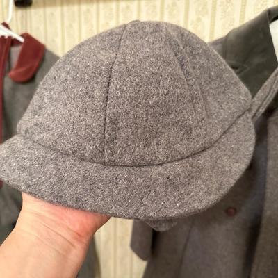 Three Vintage Grey Wool Coats, Girls Sizes 4, 6 & 14