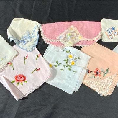 Lot of Vintage embroidered doilies and more