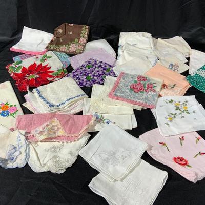 Lot of Vintage embroidered doilies and more