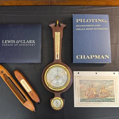Lot of Vintage Voyager Decor including a Weather Station Barometer!