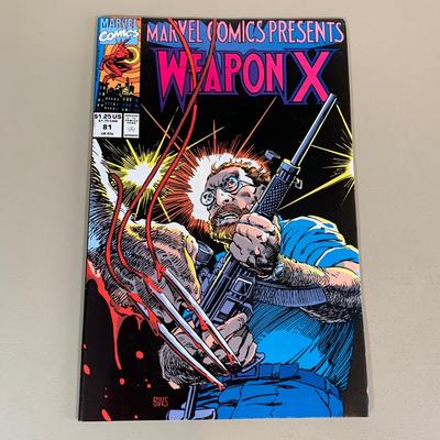 LOT 252 B: Marvel Comics 1991 "Weapon X" Vol. 1 #81, Baseball's Greatest Heroes 1991 "Mickey Mantle" Vol. 1 #1,...