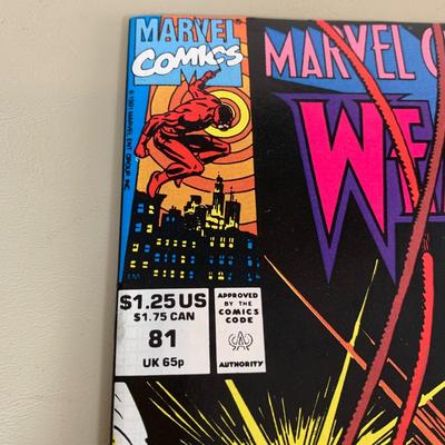 LOT 252 B: Marvel Comics 1991 "Weapon X" Vol. 1 #81, Baseball's Greatest Heroes 1991 "Mickey Mantle" Vol. 1 #1,...