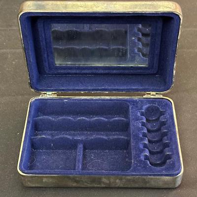 Vintage Sterling Silver Money Clip and Lot of Vintage Jewelry Boxes