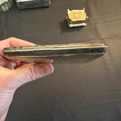 Vintage Sterling Silver Money Clip and Lot of Vintage Jewelry Boxes