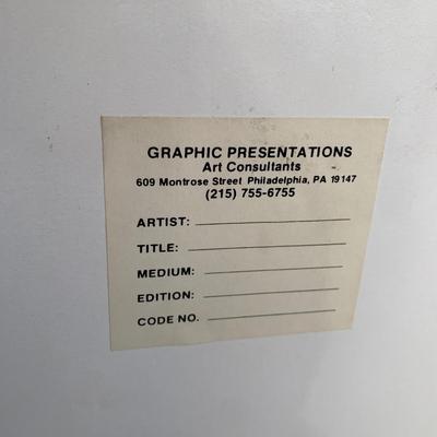 LOT 257 A: Framed Hollywood Mickey Gilded Mirror & 60th Anniversary Mickey Mouse Poster