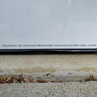 LOT 257 A: Framed Hollywood Mickey Gilded Mirror & 60th Anniversary Mickey Mouse Poster