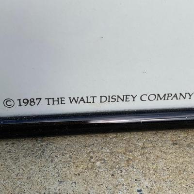 LOT 257 A: Framed Hollywood Mickey Gilded Mirror & 60th Anniversary Mickey Mouse Poster