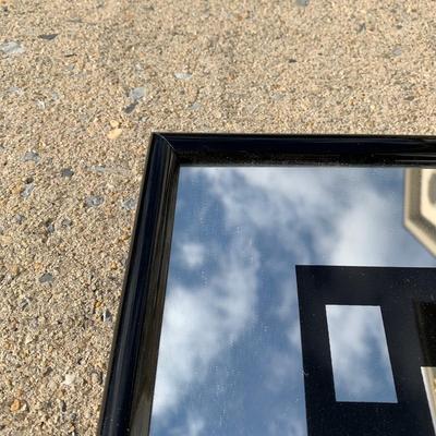 LOT 257 A: Framed Hollywood Mickey Gilded Mirror & 60th Anniversary Mickey Mouse Poster