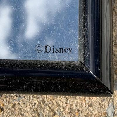 LOT 257 A: Framed Hollywood Mickey Gilded Mirror & 60th Anniversary Mickey Mouse Poster