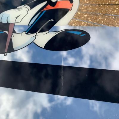 LOT 257 A: Framed Hollywood Mickey Gilded Mirror & 60th Anniversary Mickey Mouse Poster