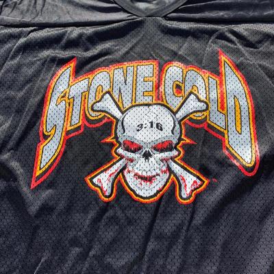 LOT 259 B: WWF Stone Cold Steve Austin 3:16th Division Jersey Size Large