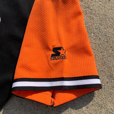 LOT 260 B: NHL Philadelphia Flyers John Leclair #10 CCM Jersey Size Junior Small / Medium & Starter Button Up T-Shirt Size Large