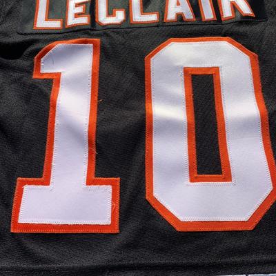 LOT 260 B: NHL Philadelphia Flyers John Leclair #10 CCM Jersey Size Junior Small / Medium & Starter Button Up T-Shirt Size Large