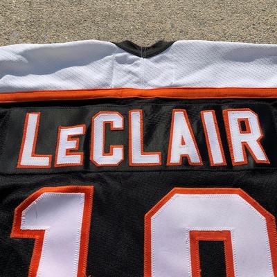 LOT 260 B: NHL Philadelphia Flyers John Leclair #10 CCM Jersey Size Junior Small / Medium & Starter Button Up T-Shirt Size Large