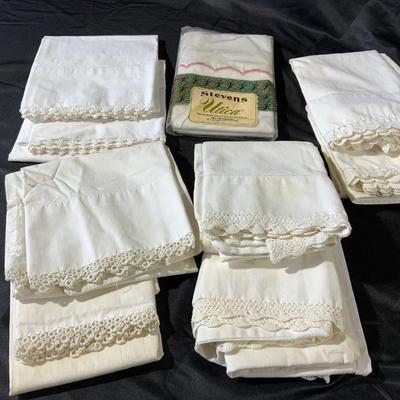 Lot of Vintage pillowcases, including one still in the package.