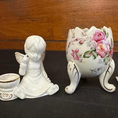 Lot of Vintage Rose Patterned Porcelain & China Trinkets