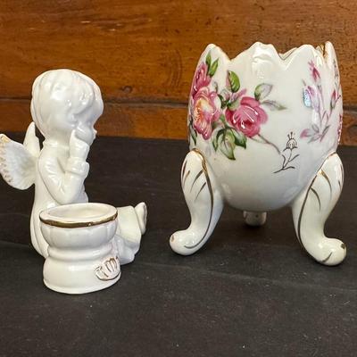 Lot of Vintage Rose Patterned Porcelain & China Trinkets