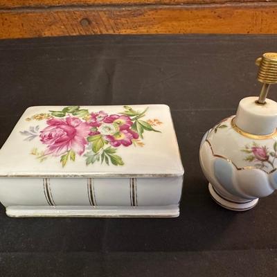 Lot of Vintage Rose Patterned Porcelain & China Trinkets