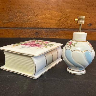 Lot of Vintage Rose Patterned Porcelain & China Trinkets