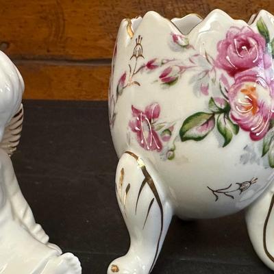 Lot of Vintage Rose Patterned Porcelain & China Trinkets