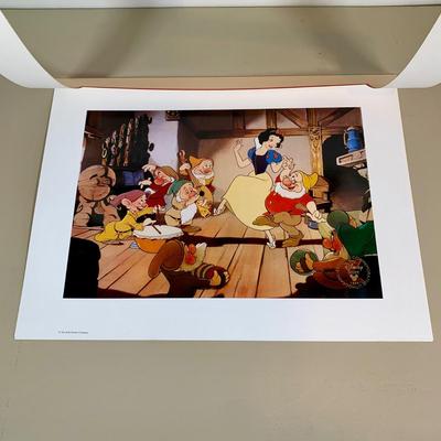 LOT 264 B: The Disney Store Exclusive Commemorative Lithograph Collection; The Aristocats, Aladdin, Snow White And The Seven Dwarfs,...