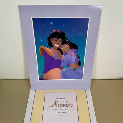 LOT 264 B: The Disney Store Exclusive Commemorative Lithograph Collection; The Aristocats, Aladdin, Snow White And The Seven Dwarfs,...