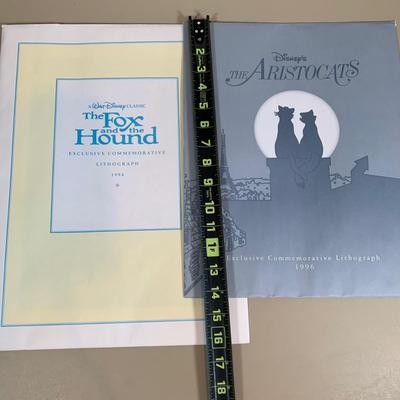 LOT 264 B: The Disney Store Exclusive Commemorative Lithograph Collection; The Aristocats, Aladdin, Snow White And The Seven Dwarfs,...