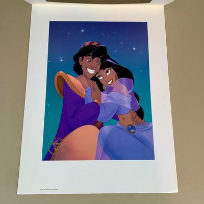 LOT 264 B: The Disney Store Exclusive Commemorative Lithograph Collection; The Aristocats, Aladdin, Snow White And The Seven Dwarfs,...