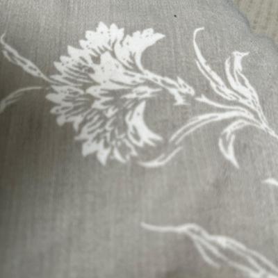 Lot 137 grey bedskirt, 2 grey flower sheet set (Q)