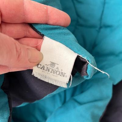 Lot 140 Comforters - green and black and brown swirl (Q)