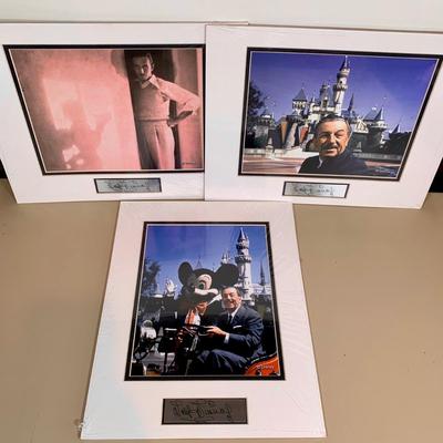 LOT 265 B: NIP Sealed Walt Disney Photo Prints w/ Signature Plaques