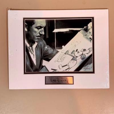 LOT 265 B: NIP Sealed Walt Disney Photo Prints w/ Signature Plaques