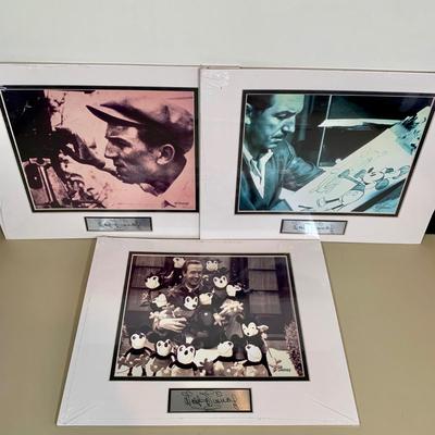 LOT 265 B: NIP Sealed Walt Disney Photo Prints w/ Signature Plaques