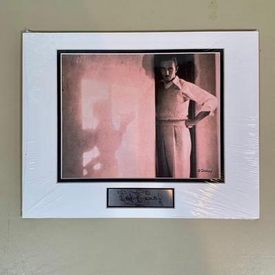 LOT 265 B: NIP Sealed Walt Disney Photo Prints w/ Signature Plaques