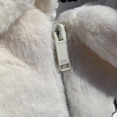 LOT 267 A: Disney White Mickey Mouse Embroidered Faux Fur Size 1 X-Large Coat