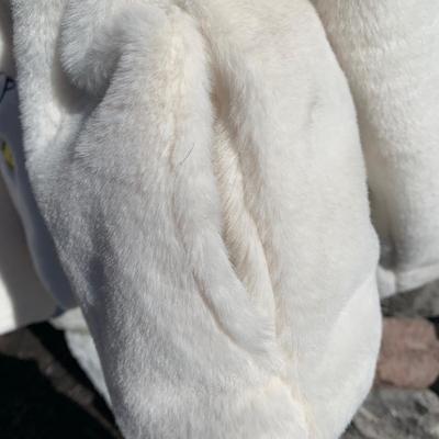 LOT 267 A: Disney White Mickey Mouse Embroidered Faux Fur Size 1 X-Large Coat