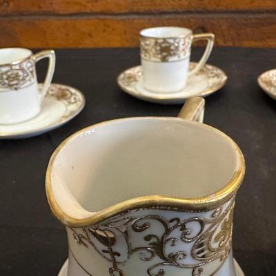 Noritake Handpainted with Hints Gold Tea Set