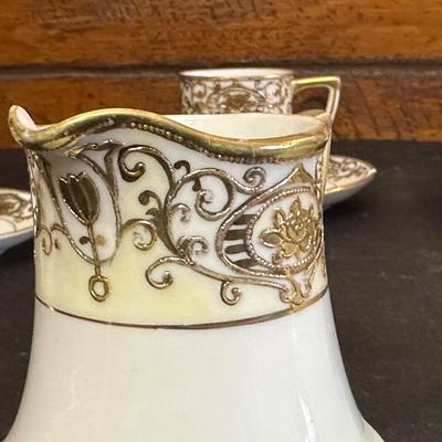 Noritake Handpainted with Hints Gold Tea Set