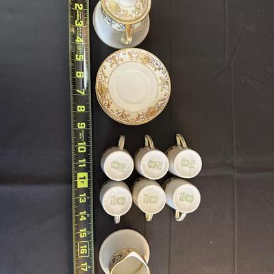 Noritake Handpainted with Hints Gold Tea Set