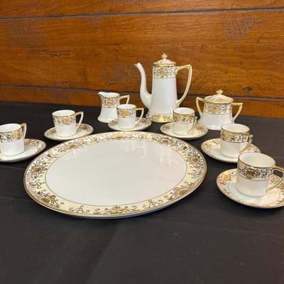 Noritake Handpainted with Hints Gold Tea Set