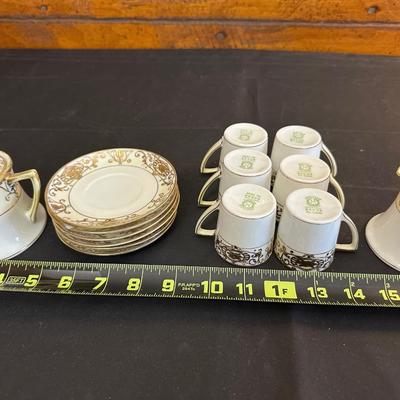 Noritake Handpainted with Hints Gold Tea Set